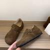 Zapatos Birkenstock de Plataforma para Mujer, Otoño e Invierno 2026, Forrados de Felpa, Suela Gruesa, para Personas Menudas, Mocasines con Correa de Hebilla