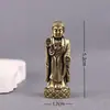 Estatuas de Buda de Latón: Buda de Pie, Gran Buda Sol, Buda Shakyamuni, Adorno Artesanal Decorativo de Mesa Antiguo Vintage