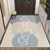 Alfombra de Entrada Transfronteriza Estilo Moderno Sencillo Felpudo Doméstico Resistente a la Suciedad Antideslizante Absorbente de Agua Vestíbulo Alfombra de Piso de Terciopelo de Cristal Dropshipping