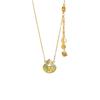 Colar Maré Nacional Ouro Areia do Vietnã Estilo Palácio Design Gota de Óleo Senso Saco da Fortuna Borla Corrente Clavícula Feminina Joia Versátil