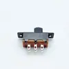 SS-22F25 con interruptor basculante de palanca y tornillo 6 pies 2 carcasa negra amplificador de potencia 2P2T electrodoméstico juguete interruptor de palanca deslizante