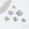 Cuentas Espaciadoras de Zirconia con Forma de Copo de Nieve y Cuentas de Barril con Recubrimiento de Platino de Cobre de Larga Conservación de Color Colgante Passepartout Accesorios de Joyería para Bricolaje
