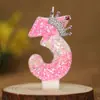 Venta al por mayor velas de cumpleaños nuevas para comercio electrónico transfronterizo velas digitales creativas velas de corona de princesa decoración de pastel