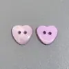 Botones de resina de alta gama con forma de corazón perlado, adecuados para camisas, cárdigans de manga corta y suéteres, botones coloridos de dos agujeros hechos a mano para manualidades