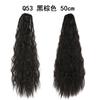 Pequeña Peluca de Cola de Caballo Estilo Grabber Coreana Perm de Maíz Fibra Química para Mujer Extensiones de Cabello Largo Rizado Cabello Rizado Esponjoso Cola de Caballo de Agarre