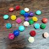 Cuentas de Loto de Colores Dulces 12 mm Polvo de Concha Sintética Repujado DIY Collar de Mano Cuentas Espaciadoras Manualidades Joyería Accesorios Venta al por Mayor
