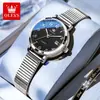 Fabricante de Relojes Marca Oulisi Venta al por Mayor Modelo Nuevo Esfera Digital Moda Cuarzo Reloj para Mujer con Calendario