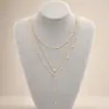 Europeu e americano cross-border jóias pêssego coração pingente versátil multi-camadas sexy grânulo corrente colar moda liga feminino colar terno