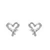 Exquisitos Aretes de Circonita de Amor Calado Combinables para Mujer Verano Chica Hot Pin para la Oreja Nicho Diseño Especial Sentido Celebridad de Internet Aretes