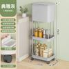 Cubo de basura personalizado, no necesita agacharse, multifuncional para uso doméstico en la cocina, dormitorio, contenedor de almacenamiento móvil, estante de almacenamiento de gran capacidad