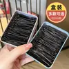 Pasador Negro para Mujer, Pinza para Fleco Lateral, Pinza para Fijar Chongo, Pinza Pequeña para el Cabello, Pinza de Acero en Forma de U