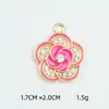 Joyería de Aleación Estilo Coreano Accesorios DIY Camelia Pedrería Esmalte de Goteo Colgante para Collar Pulsera Colgante Pequeño Individual Venta al por Mayor