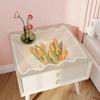 Mesa de noche Tulipán tapete de cuero funda para lavadora de tambor cubierta antipolvo impermeable protector solar refrigerador de una y dos puertas tela