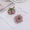 Flor Artificial Cabeça de Rosa Diamante Flor de Seda Material de Flor de Casamento Decoração Macia Decoração de Parede Floral Fazer Lembrancinha Flor Falsa