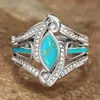 Anel com Design Retrô Chique da Moda em Formato Marquise Geométrico, Popular no Douyin e Estilo de Hong Kong