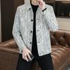 En nombre del cabello [8832] cortavientos corto para hombre moda chaqueta Joker abrigo solapa estampado para hombre tendencia guapo