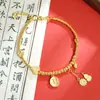 Novo Estilo Chinês Pulseira de Ouro de Areia Vietnamita Design Moderno Rascunho Pulseira Girassol Sorridente Borboleta Joias Femininas Estilo Coreano Fornecimento