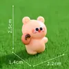 Mini figura de oso de pan de dibujos animados para micropaísaje, decoración de jardín DIY, adorno de escritorio mini