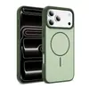 Funda Imitación Original Bicolor Adecuada para iPhone 17 Pro Max, Funda con Acabado Mate Magnético Apple 16