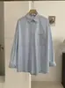KEKEZOON Color Caramelo Versátil Estilo Coreano Simple Cuello Solapa Manga Larga de un Solo Botón Longitud Media Camisa para Mujer 8516