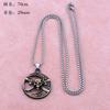 Colar Europeu e Americano de Aço Titânio Estilo Hip Hop Moda Masculina Pingente Feminino Pingente Retrô Joia de Liga de Metal Colar de Aço Inoxidável
