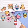 Acessórios Fofos para Capa de Celular com Tema de Lanches Desenho Animado Hambúrguer Decoração DIY Adesivos Planos de PVC Macio Autocolantes
