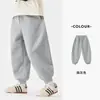 Pantalones de chándal para niño marca Duoduo, estilo primavera y otoño, pantalones joggers deportivos simples de tres puntadas y cinco hilos, pantalones casuales diarios para niños