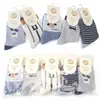Calcetines de Estudiante para Niños y Niñas de Invierno y Otoño con Ratones de Seis Dedos, Calcetines de Media Caña para Niños, Calcetines de Algodón para Niños Absorbentes de Sudor y Cálidos, Algodón Grueso de Dibujos Animados