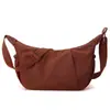 Bolso de Hombro Nuevo Estilo Japonés con Pliegues para Mujer, Bolso Cruzado Versátil de Nailon Resistente al Agua, Bolso Simple de Moda Casual Tipo Bollo