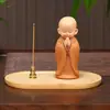 Quemador de Incienso Zen Monje Hui Neng Decoración para el Hogar, Portainciensos para Sala de Té y Mesa de Té, Quemador de Incienso de Sándalo y Madera de Agar, Quemador de Incienso Repelente de Mosquitos