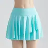Falda Corta Deportiva Cd para Mujer Vacaciones de Verano Conjunto de Dos Piezas Ropa Exterior Anti-Exposición Running Fitness Tenis Bádminton Falda de Yoga Plisada