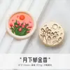 A partir de 1 pieza, cabezales de sellos de cera para venta al por mayor, serie floral artística en relieve, decoración para cartas, sobres, diarios con temática de plantas frescas