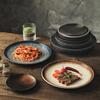 Prato plano de estilo japonês prato para bife de restaurante prato para osso prato para bife prato ocidental louça prato redondo prato de cerâmica prato para café da manhã