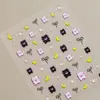 Sky New Cat-Adesivos de Unha de Celebridade da Internet Tema Gato Desenho Animado Ins Fofo Gelatina 3D Adesivo Decorações de Unha DIY