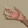 Colar, Pulseira e Brincos de Diamante Brilhantes para Filha Socialite, Estilo Influenciador, Corrente de Diamante Completa para Clavícula Feminina