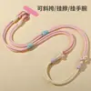 Cordón para teléfono móvil transfronterizo, cruzado, para muñeca, ajustable y transportable, cordón trenzado, estilo Ins para viajes, venta al por mayor, cuerda simple para colgar del cuello