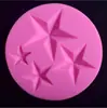 Molde de silicone para açúcar flip estrela de cinco pontas decoração de renda para bolo moldes de ferramentas de panificação estrela de chocolate argila