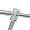 Tubo de Acero Inoxidable Eje Liso Conector de Tres Vías Tipo T Soporte de Abrazadera Fija Cruzada Pieza de Conexión de Soporte Junta Fija Abrazadera de Tubo Sujetador