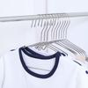 Percha de acero inoxidable para ropa infantil, para balcón, para secado en seco y húmedo, doble uso, con ranuras antideslizantes y soporte para ropa.