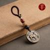 Fabricante Original Moneda de Cobre Antigua con Relieve 3D de los Doce Signos del Zodíaco Colgante de Latón Llavero Auspicioso del Buey