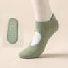 Calcetines de silicona antideslizantes profesionales para interior, fitness, yoga, Pilates para mujer, huecos, con talón abierto, transpirables, absorbentes de sudor, de longitud corta