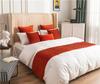 Nordic Light Luxo Engrossado Veludo Holandês Plissado Tridimensional Pequeno Triângulo Dupla Face Dupla Finalidade Rosa Quarto de Casal Cama Bandeira Toalha de Fim de Cama