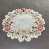 Mantel Individual Bordado Pastoral Europeo Tela de Poliéster Decoración Pequeño Fresco Redondo Posavasos Bordado Venta Caliente Transfronteriza