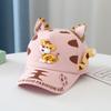 Chapéu Novo de Primavera e Outono Boné de Baseball Infantil Estampa de Animal Chapéu de Bebê Tigre Chapéu Fofo para Meninos e Meninas