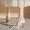 Sapatos de salto alto femininos salto fino 2026 Outono/Inverno novo estilo sapatos de casamento femininos versáteis bico fino não cansam os pés sexy para madrinha sapatos de salto único