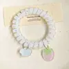 Lindo Scrunchie con Colgante de Ratón Fresita Dulce, Bandas Elásticas Versátiles para el Cabello y el Teléfono, Cuerdas Elásticas para el Cabello, Accesorios para el Cabello para Mejores Amigas