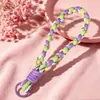 Correas de muñeca tejidas a mano de colores para teléfono de comercio exterior, disponibles en varios colores, llaveros, colgantes para bolsos y botellas de agua, venta al por mayor desde el fabricante