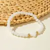 Joias Estilo Europeu e Americano, Pulseira Colorida de Contas de Cristal Estilo Boêmio, Pulseira de Flor Trevo de Quatro Folhas Doce e Fashion