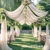 Cortina de Gasa Morada para Techo Impulsada por el Viento Cortina de Gasa para Exteriores Construcción de Montaje para Bodas al Aire Libre Cortina de Gasa Decoración de Techo de Salón de Bodas Cortina de Gasa