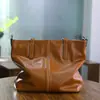 Bolso de Hombro de Piel de Vaca de Capa Superior para Mujer Otoño e Invierno Bolso de Gran Capacidad Estilo Urbano Simple Bolso Cruzado Bolso de Mano de Cuero para Mujer